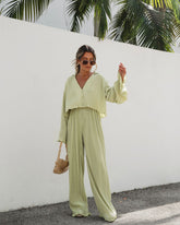 Little Havana Plisse Pants - Soft Lime